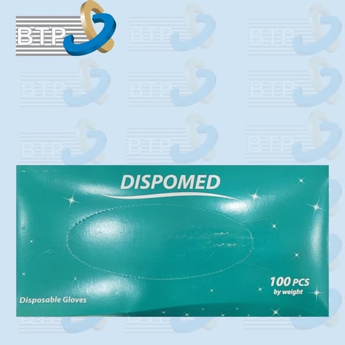 دستکش معاینه وینیل بدون پودر Dispomed / سایز Medium